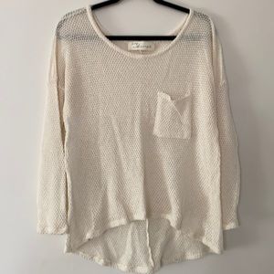 Vintage Havana Cream Sweater with Pocket (M-XL)